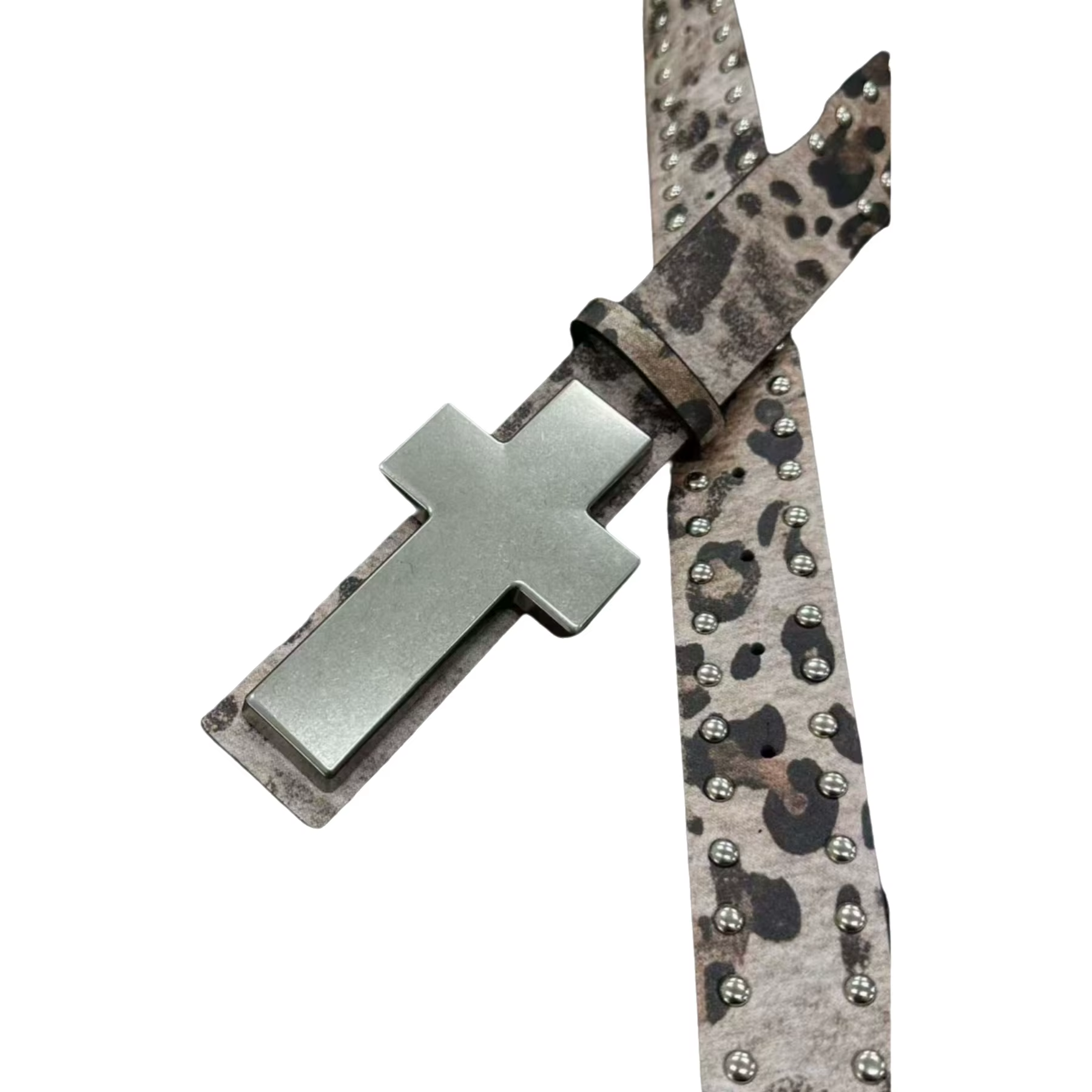 Ceinture pour homme en cuir effiloché