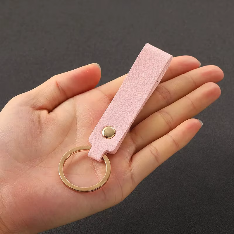 Porte-clés en cuir PU vierge