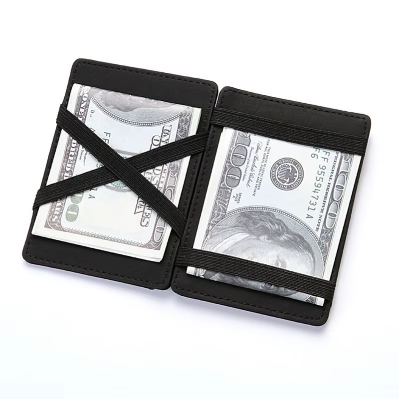 Mini hommes porte-carte portefeuilles fermeture éclair monnaie poche mince magique mâle portefeuille qualité PU cuir