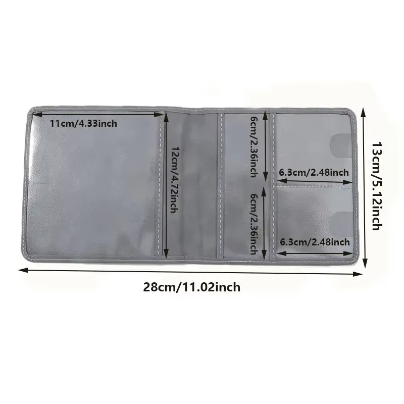Porte-carte d'assurance et de permis de conduire d'enregistrement de voiture-boîte à gants de véhicule en cuir organisateur de documents automobiles