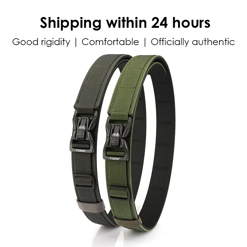 KOLBER 105cm/115cm Ceinture tactique rigide pour hommes Boucle en métal