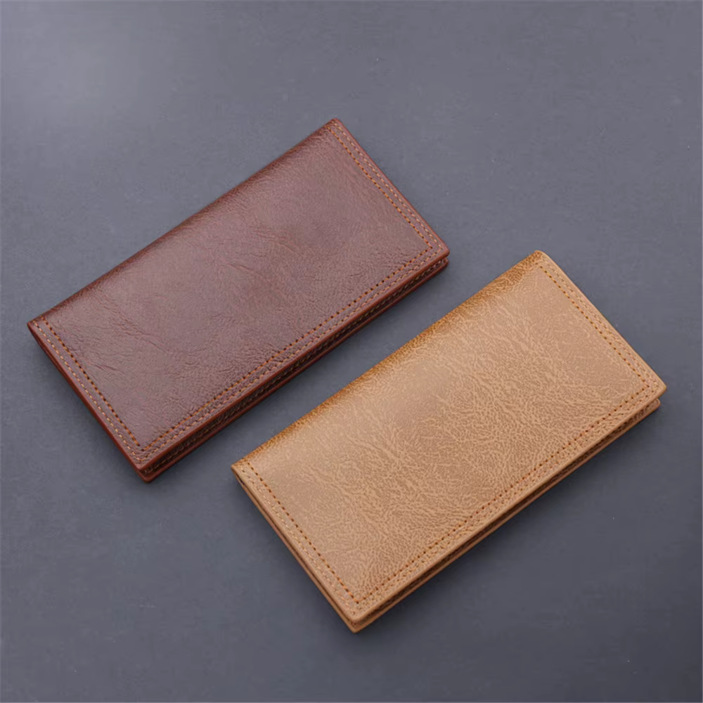 Portefeuilles longs en cuir PU pour hommes