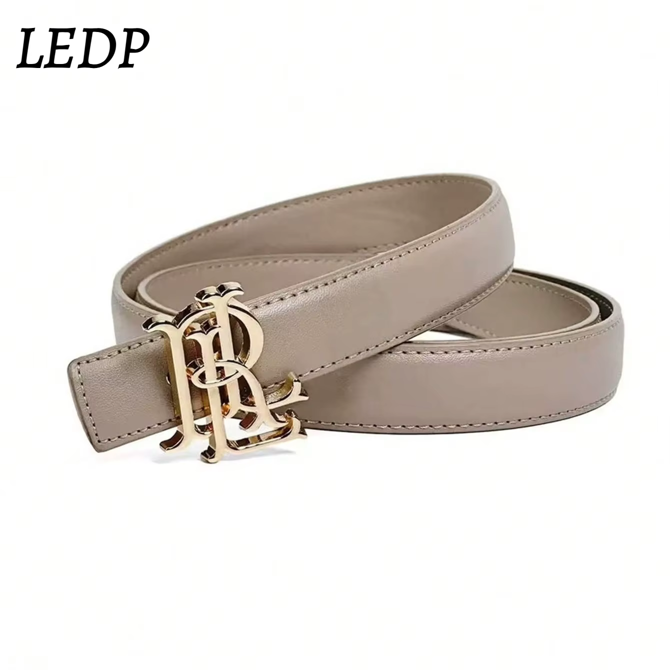 Ceinture en cuir véritable pour femme 2026 – 2,5 cm de large, boucle en alliage doré, design minimaliste de luxe, coutures de qualité supérieure, élégante