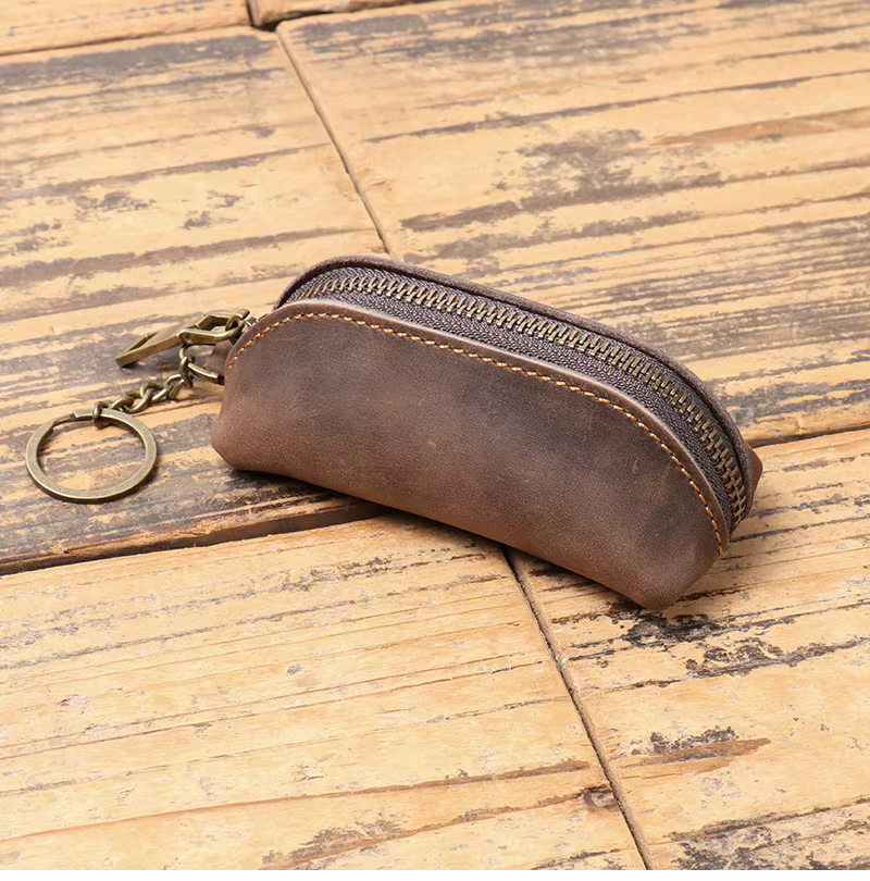 Porte-monnaie vintage avec fermeture éclair