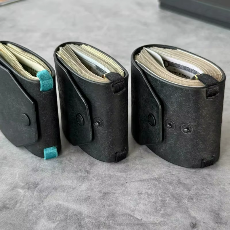 Porte-monnaie à accès rapide — Portefeuille en cuir PU / Porte-billets — Clip organisateur