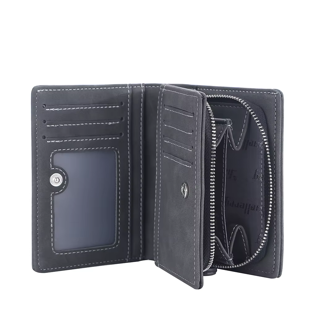 Nouveaux portefeuilles en cuir pour hommes de haute qualité fermeture éclair court design portefeuille Hipster porte-cartes de crédit Inserts porte-monnaie Vintage Walltes