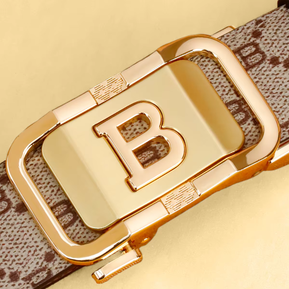 Ceinture en cuir pour homme avec boucle automatique