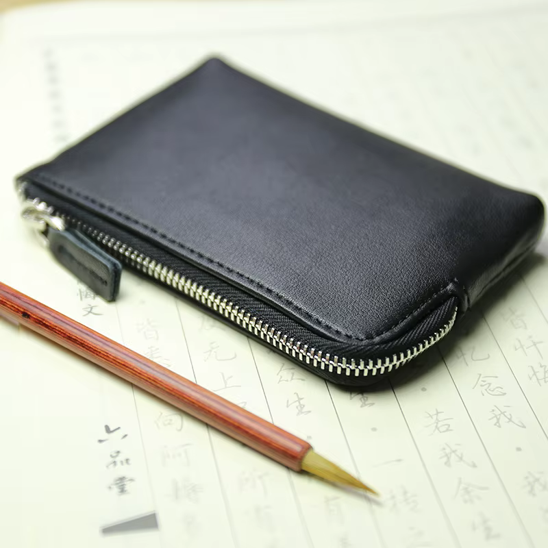 Mini portefeuilles en cuir véritable pour femmes et hommes, porte-monnaie Vintage, petit porte-monnaie, pochette pour cartes de crédit, sac d'argent