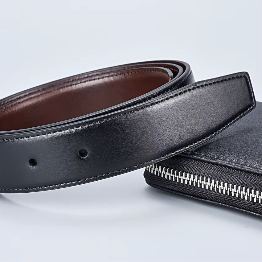 Ceinture en cuir véritable pour homme