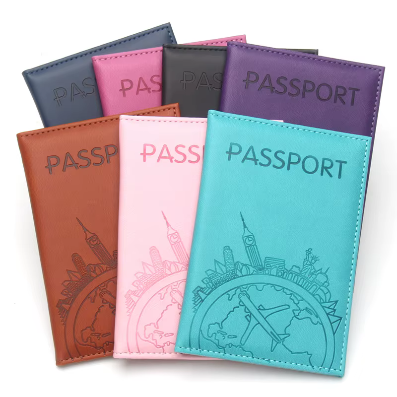Porte-passeport en cuir