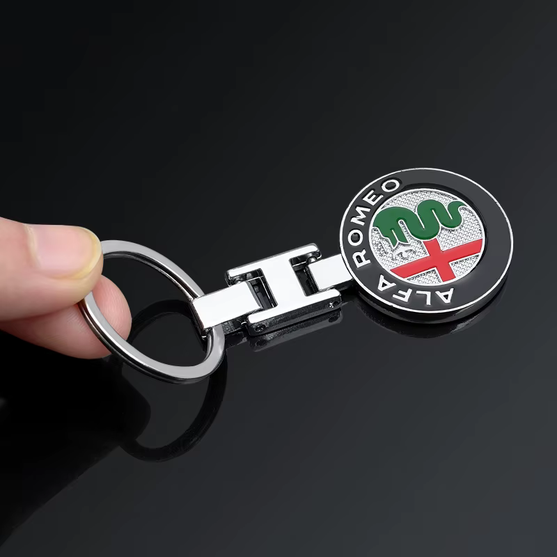 Porte-clés de voiture en alliage de zinc