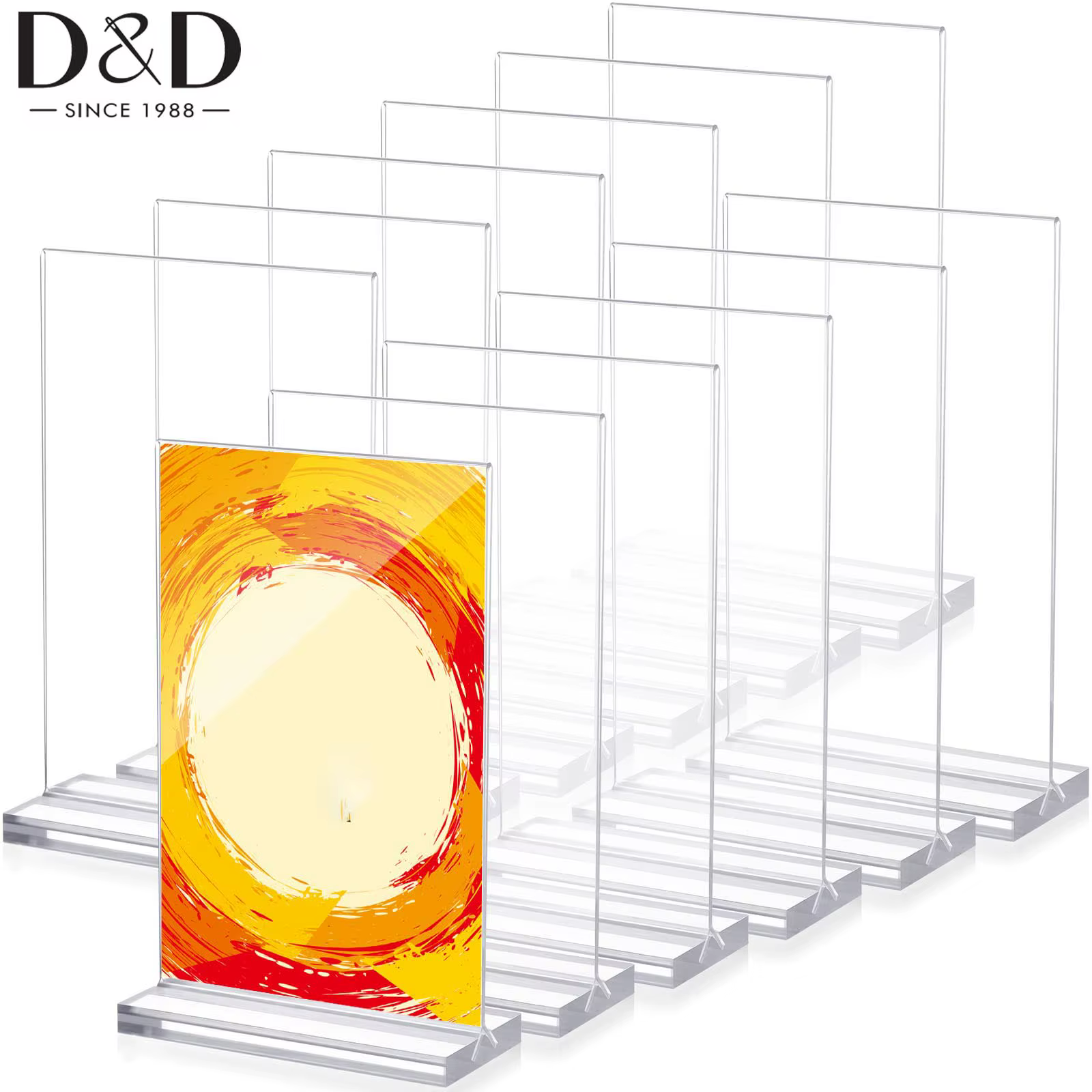 Support de panneau en acrylique transparent, 1 pièce, présentoir de Menu de Table sur pied, panneau en acrylique transparent Double face, bureau, magasin, Restaurant, réunion