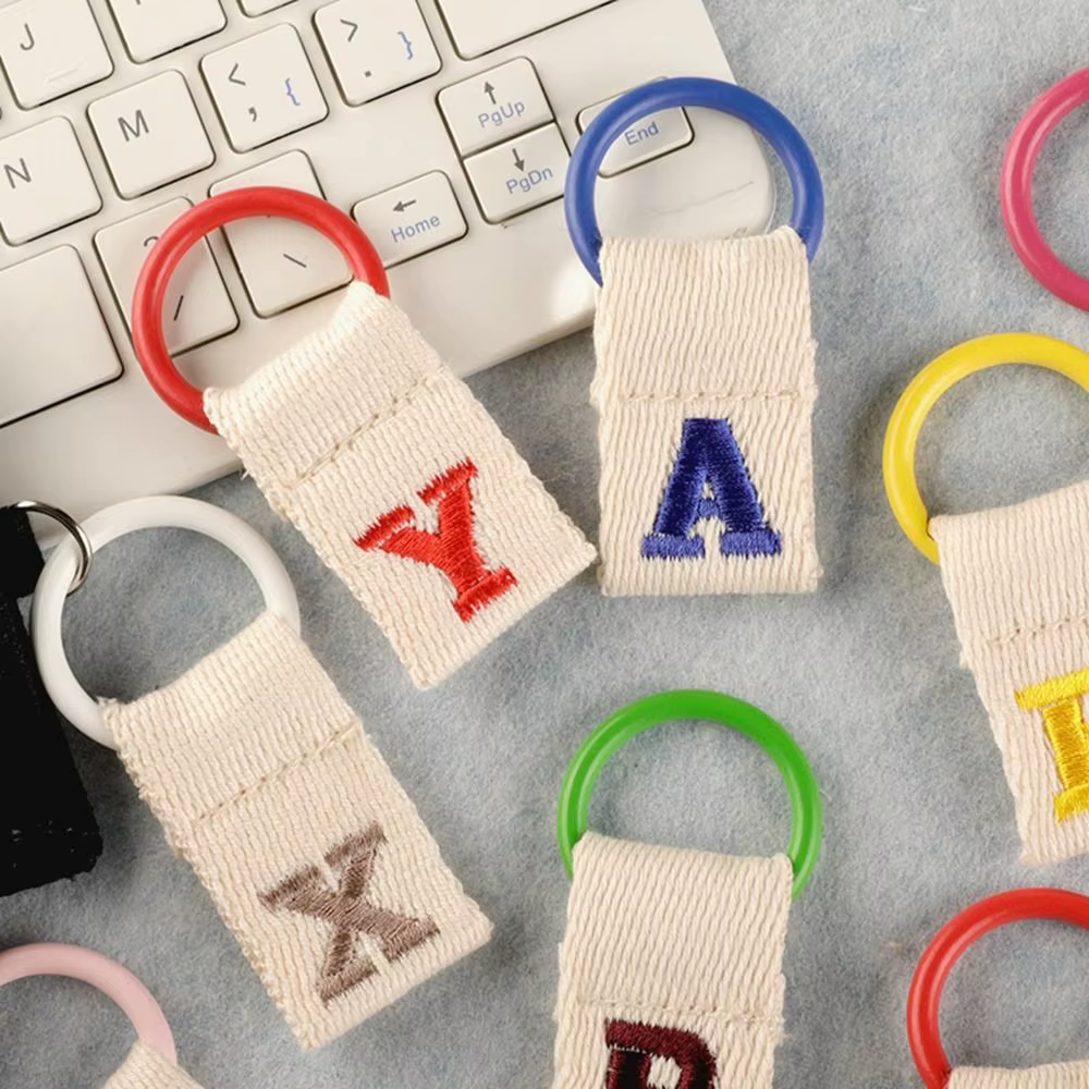 Organisateur de clés 26 lettres porte-clés broderie