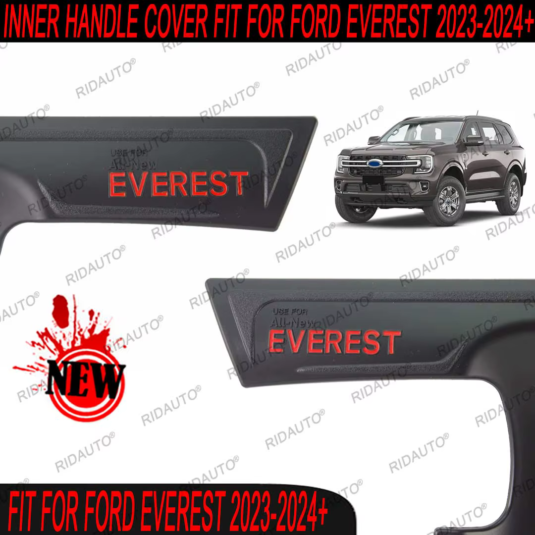 Protection anti-rayures pour poignée de porte, couvercle Kiev illage de bol, insert de poignée de porte noir, protection de protection pour FORD EVEREST 2023, 2024, 256