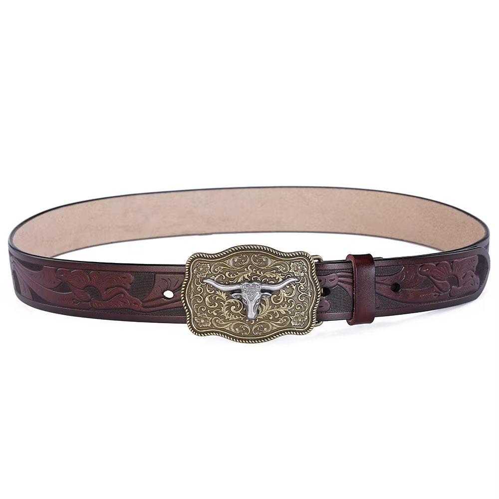 Ceinture occidentale hommes ceintures en cuir véritable