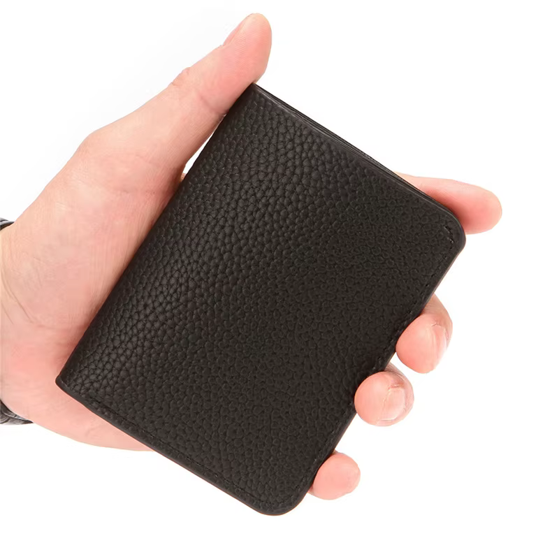 Portefeuille court en cuir PU pour hommes