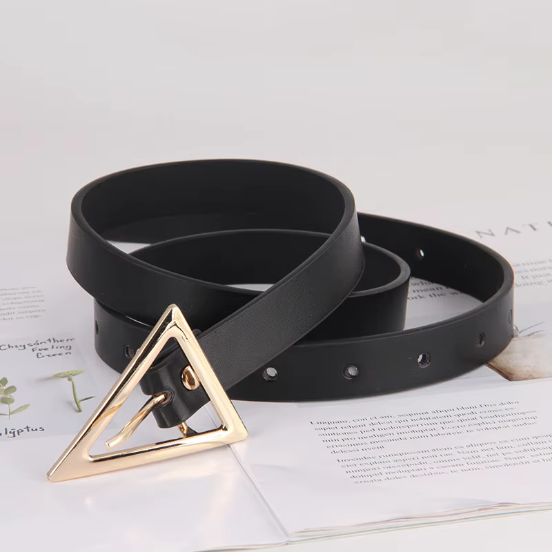Ceinture fine en cuir pour femme