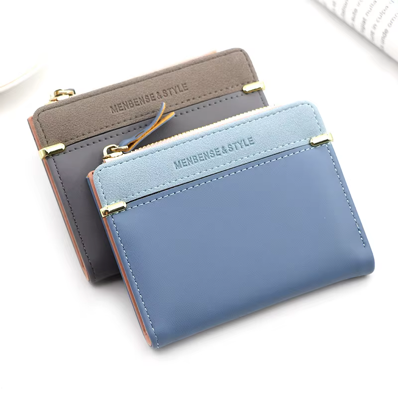 Portefeuille femme court rose porte-monnaie mode portefeuilles