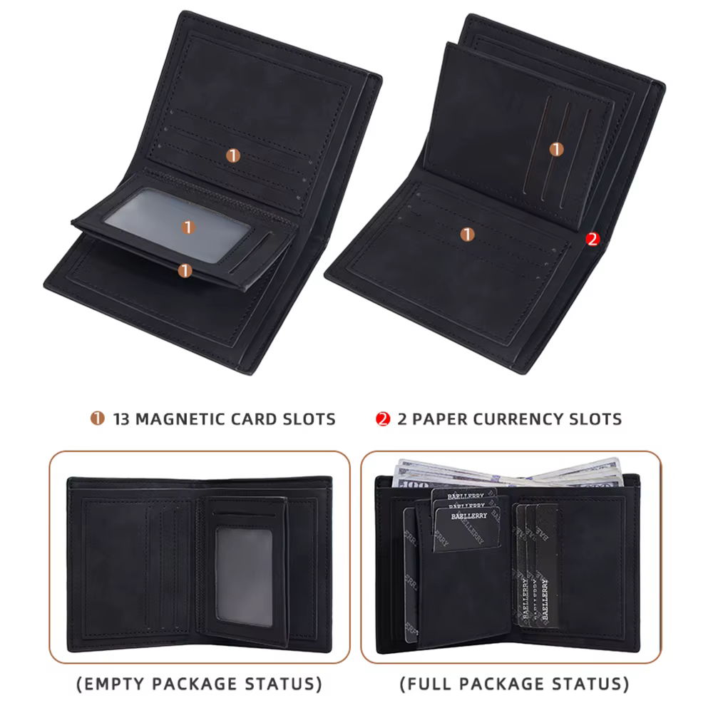 Baellerry haute qualité hommes court portefeuille porte-Photo Simple mince mâle porte-monnaie porte-cartes et