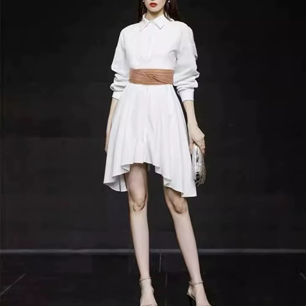 Ceinture large élastique élégante en cuir PU pour femme