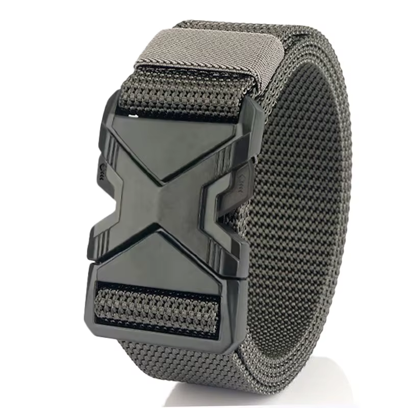 Ceinture à boucle en Nylon tressé pour hommes