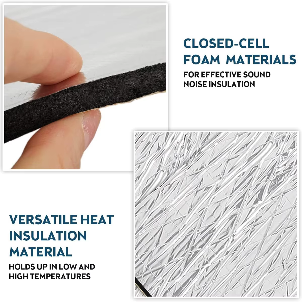 Coussin d'isolation thermique et phonique pour Automobile, mousse épaisse de 5mm, isolation thermique en aluminium, panneau de porte en coton, Isolation des vibrations