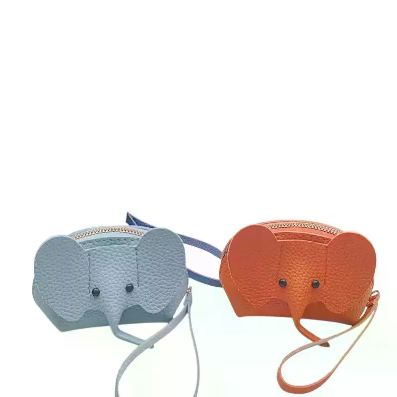 Porte-monnaie éléphant mignon en cuir PU pour femme