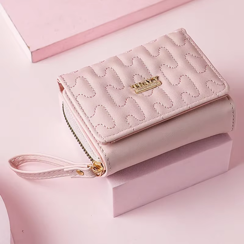 Petit portefeuille pour femme en cuir