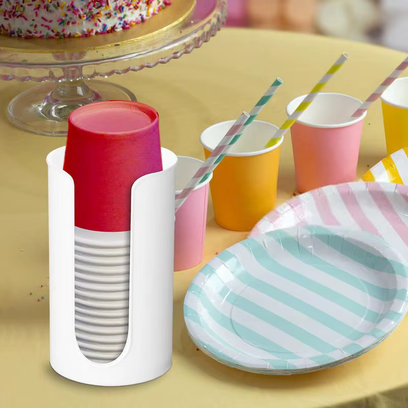 Distributeur de gobelets de salle de bains, porte-gobelet transparent et Durable, petit distributeur de gobelets en papier pour comptoirs de vanité de salle de bains, Table de maquillage