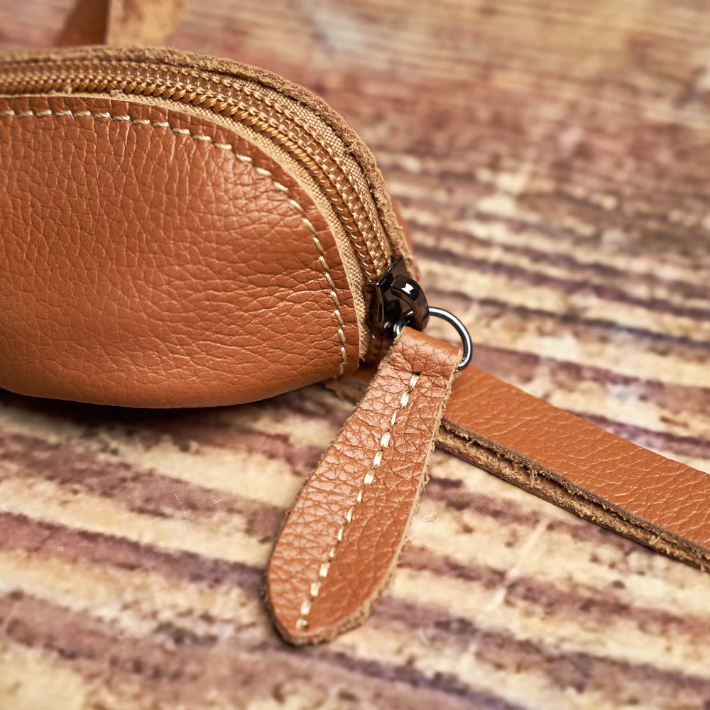 Vintage Mini porte-monnaie en cuir véritable petit portefeuille hommes femmes marron mode mignon souris sac de rangement tendance fermeture éclair poche NUPUGOO