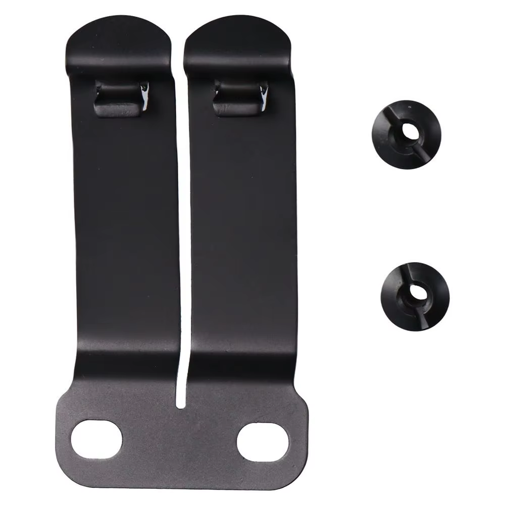 Réinitialisation de ceinture en métal de haute qualité, clip de fixation de rêve noir, clip monobloc avec vis, pince de gaine pratique, matériel de montage en métal
