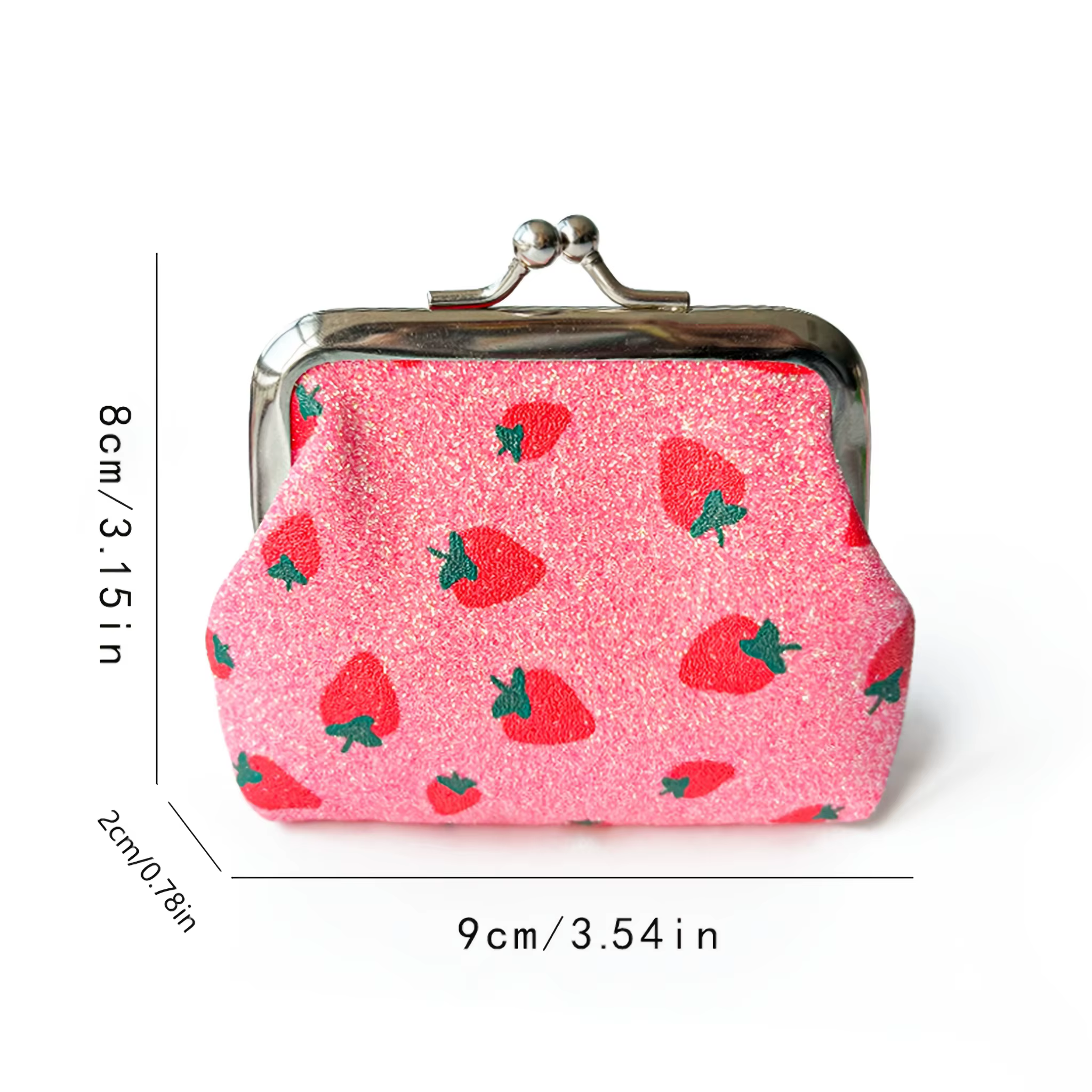 Porte-monnaie à motif de fruits - Petit portefeuille scintillant