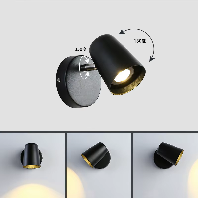 Décoration de chambre mur LED lumières intérieur chambre lampe photo lumière lecture moderne minimaliste créatif hôtel rétro applique murale