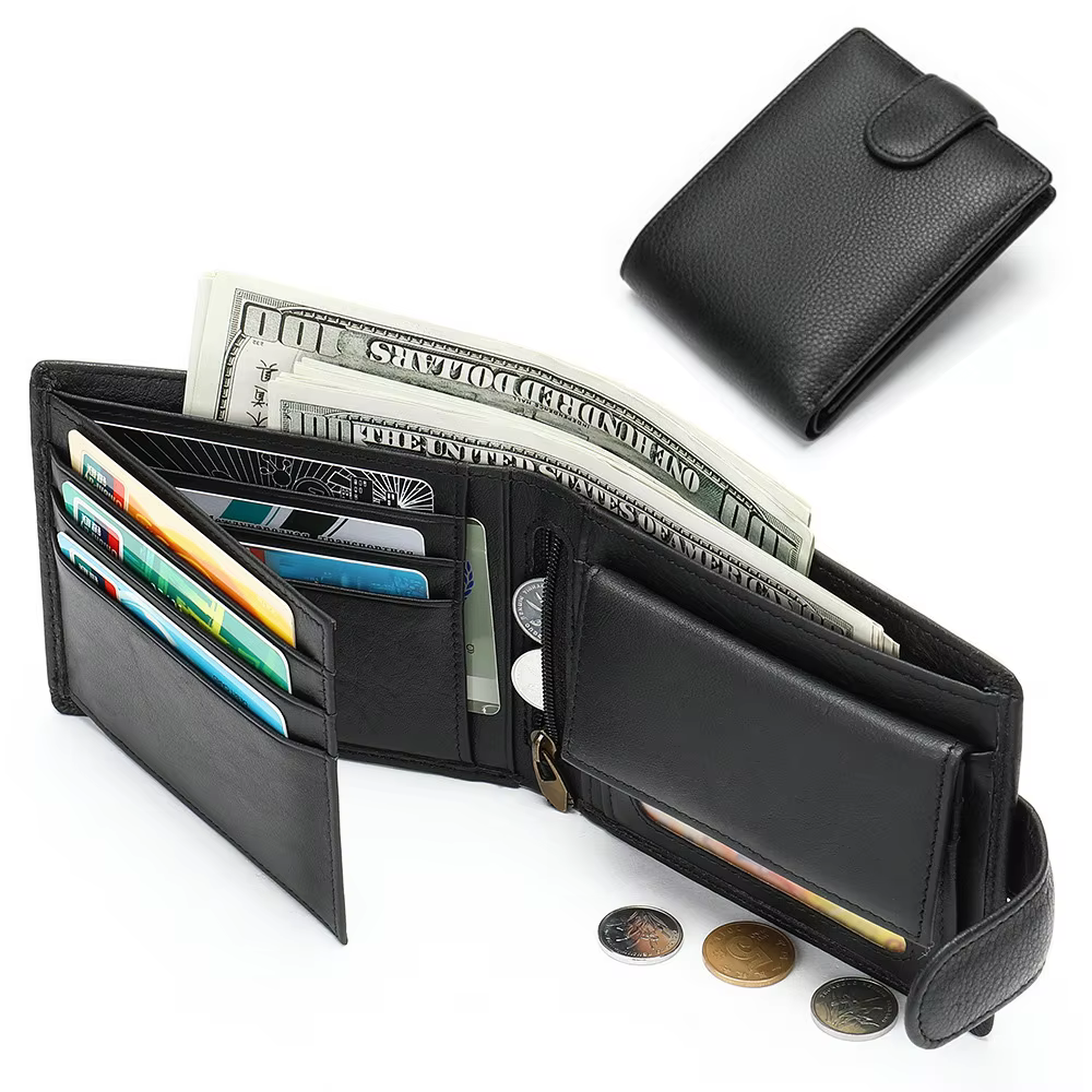 Nouveau portefeuille pour hommes porte - cartes haute qualité HASP