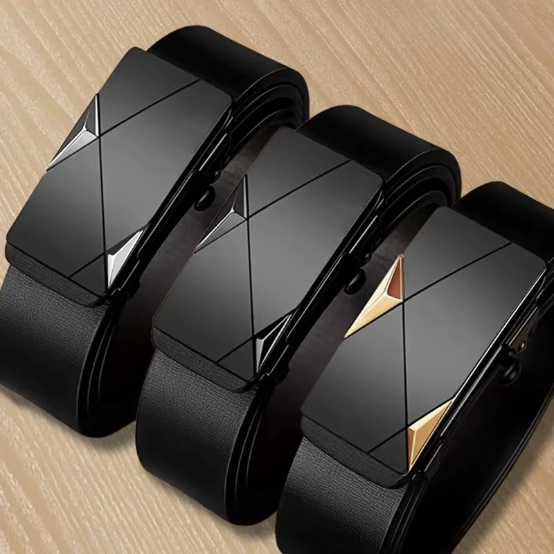 Ceinture en cuir pour hommes mode boucle automatique peau de vache ceintures masculines de luxe concepteur