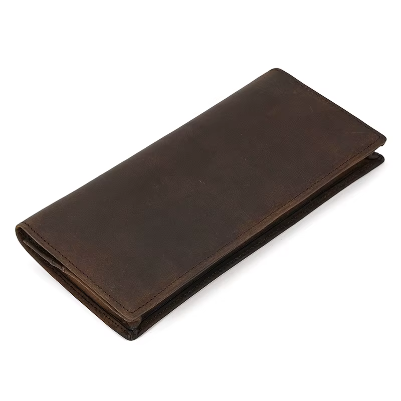 RFID – portefeuille en cuir de cheval fou pour hommes