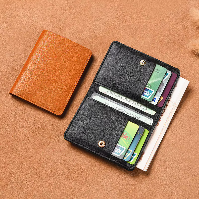 Portefeuille souple Super mince Portable en cuir PU, Mini portefeuille pour cartes de crédit, porte-cartes pour hommes et femmes, petits portefeuilles courts et fins