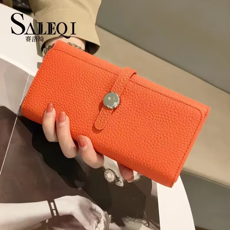 Portefeuille en cuir véritable pour femmes