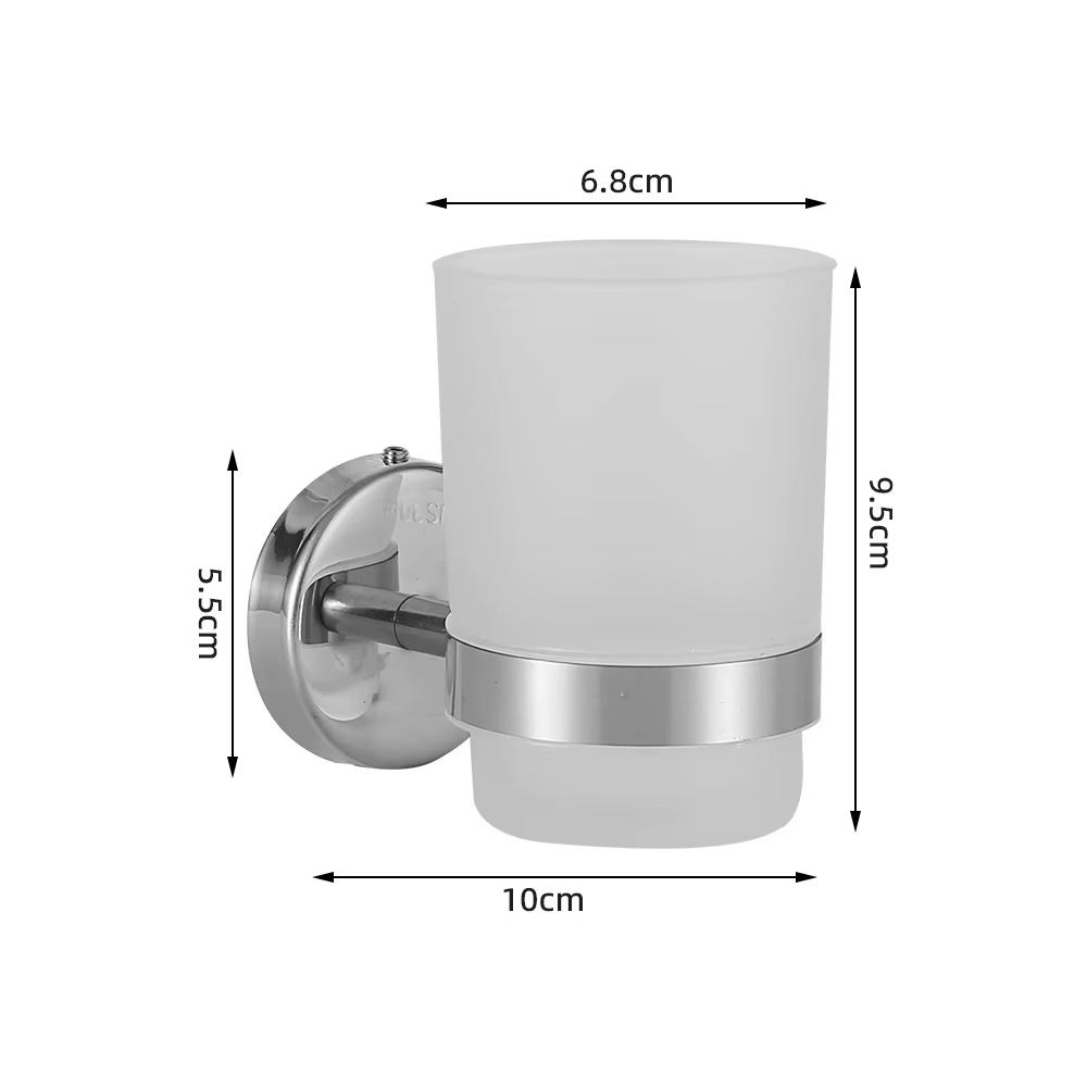 Salle de bain moderne mural porte-brosse à dents verre tasse gobelet cadre salle de bain rangement organisateur brosse à dents tasse outils salle de bain