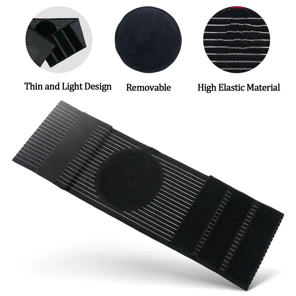 Ceinture de hernie ombilicale pour hommes et femmes, ceinture abdominale avec coussin de compression pour le ventre et le soutien lombaire du dos