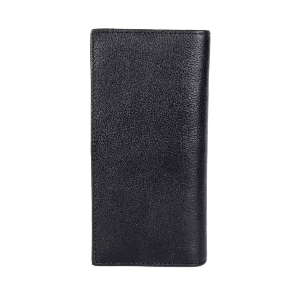 Portefeuille long en cuir tanné végétal pour homme