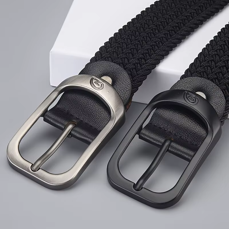 Ceinture élastique tissée décontractée pour hommes et femmes