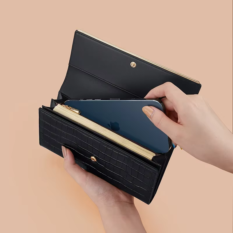 Portefeuille Long en cuir multifonction pour femmes