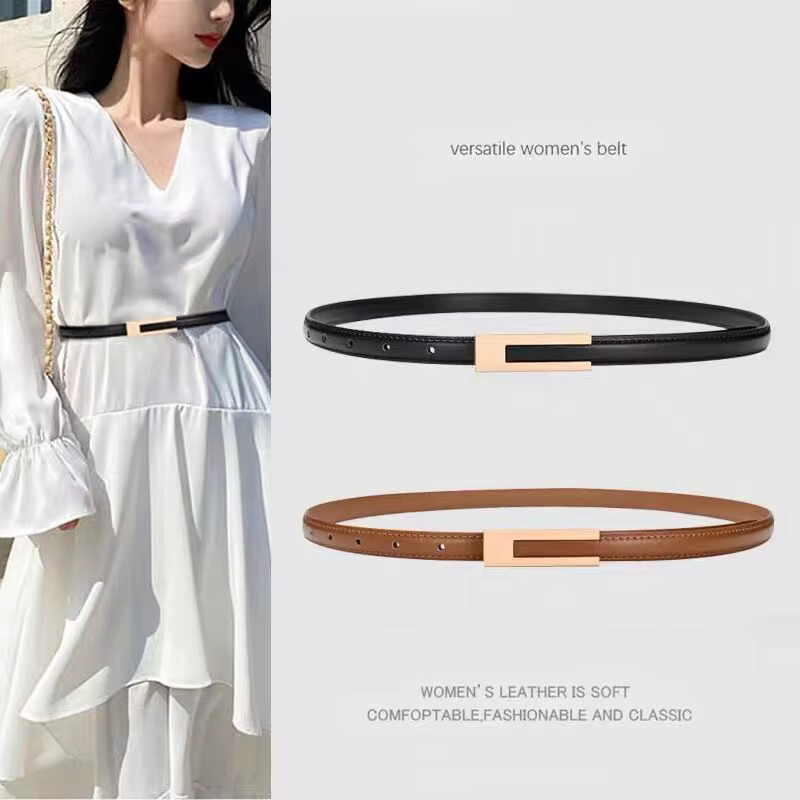 Ceinture pour femme élégante de style vintage, ceinture pour femme décorée d'une boucle dorée, magnifique ceinture de taille