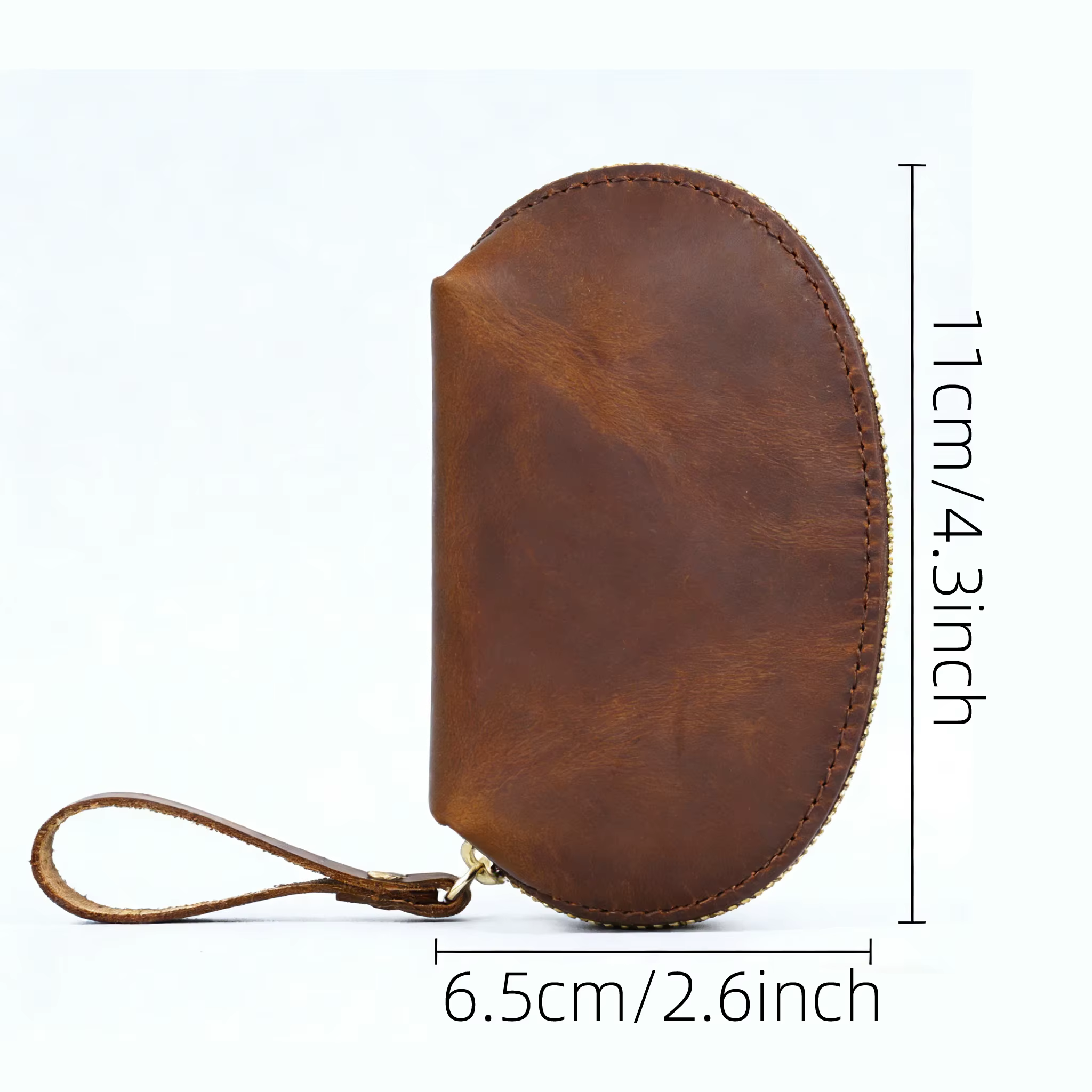 Porte-monnaie en cuir véritable - Mini portefeuille compact pour pièces de monnaie
