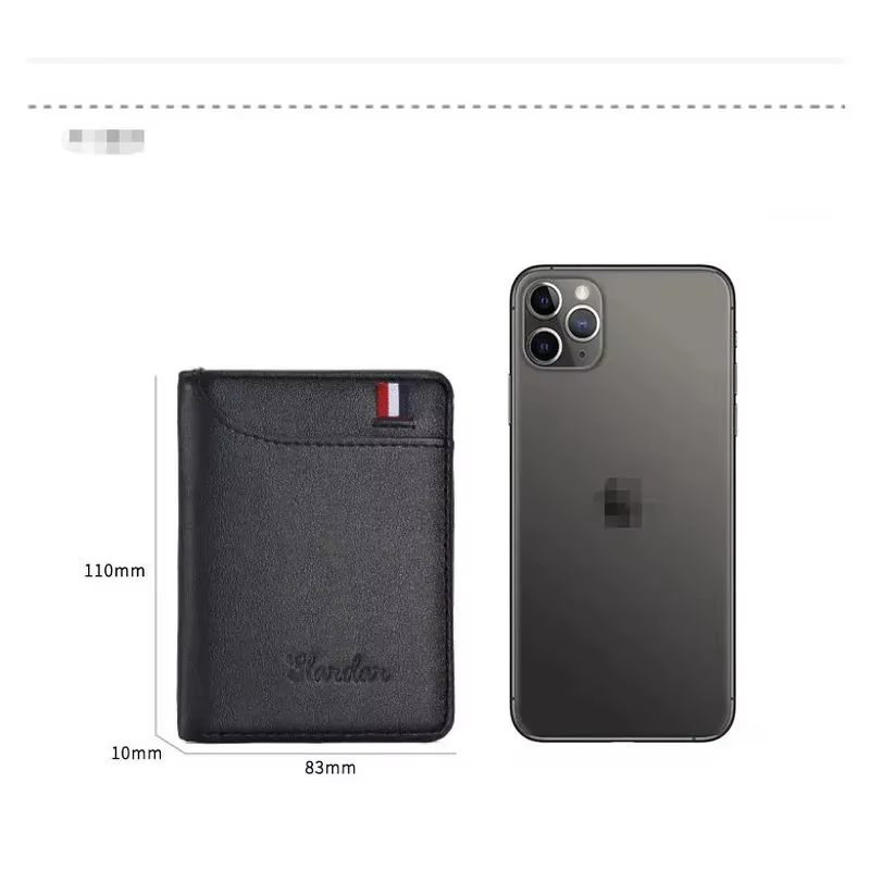 Petit portefeuille minimaliste ultra-fin pour hommes