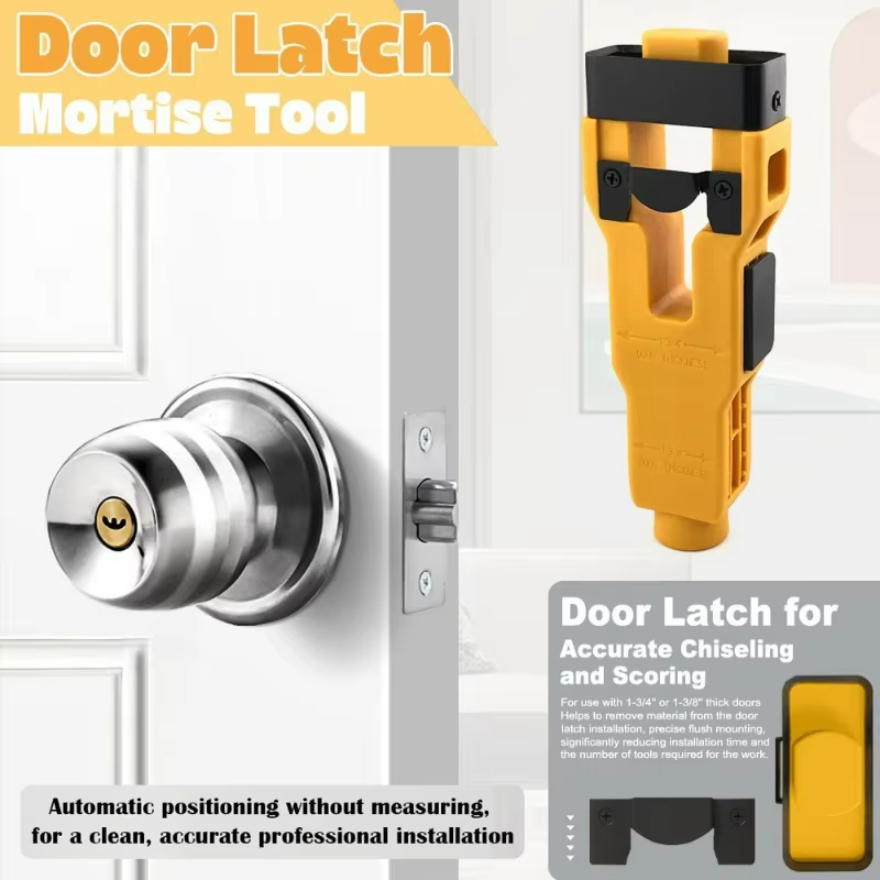Kit d'installation d'outils pour mortaises de serrures de porte - Indispensable pour retirer et installer les serrures de porte avec facilité