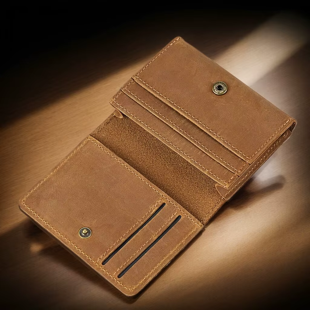 Vintage Crazy Horse cuir carte de crédit portefeuille hommes véritable peau de vache mince ID VIP cartes sacs petit