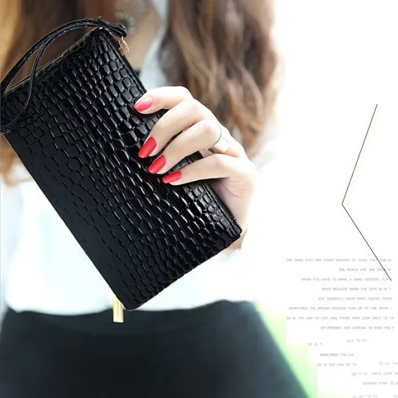 Portefeuille crocodile pour femme