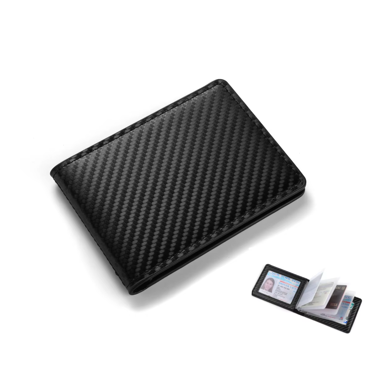 Porte-cartes de crédit en fibre de carbone pour homme
